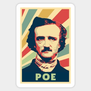 Edgar Allan Poe Vintage Colors Sticker